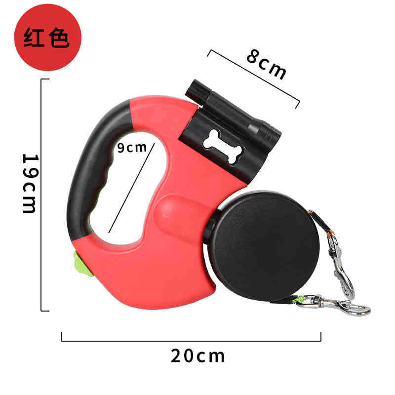 2 Headed Dog Leash with LED Light