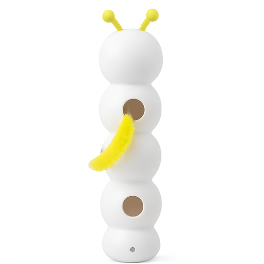 Caterpillar Teasing Cat Toy Motion Activated Kitten Toy Rechargeable Automatic Cat Toy with Tail for Bored Indoor Cats