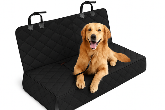Dog Car Seat Cover, Back Seat Cover for Dogs Pet Car Seat Protector Waterproof Bench Car Seat Cover, Non-Slip Reat Seat Cover Fits Middle Armrest for Most Cars Trucks Suvs - Black