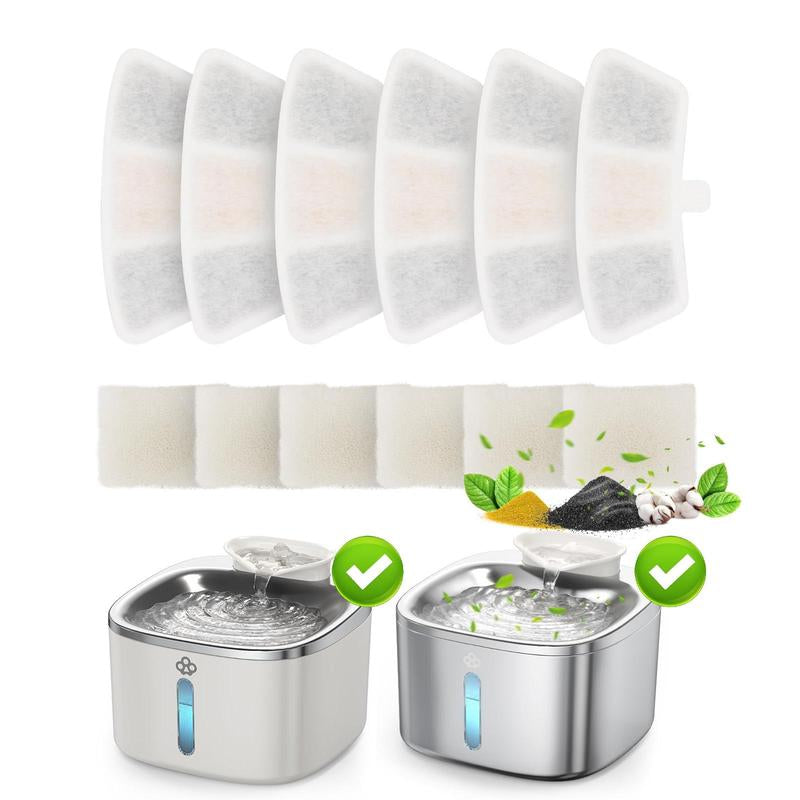 Stainless Steel Cat Water Fountain 3.5L/118Fl Oz Automatic Pet Drinking Fountains for Cats Indoor Quiet Running Waterer Fountains(Pw03 +3 Sets Filters)